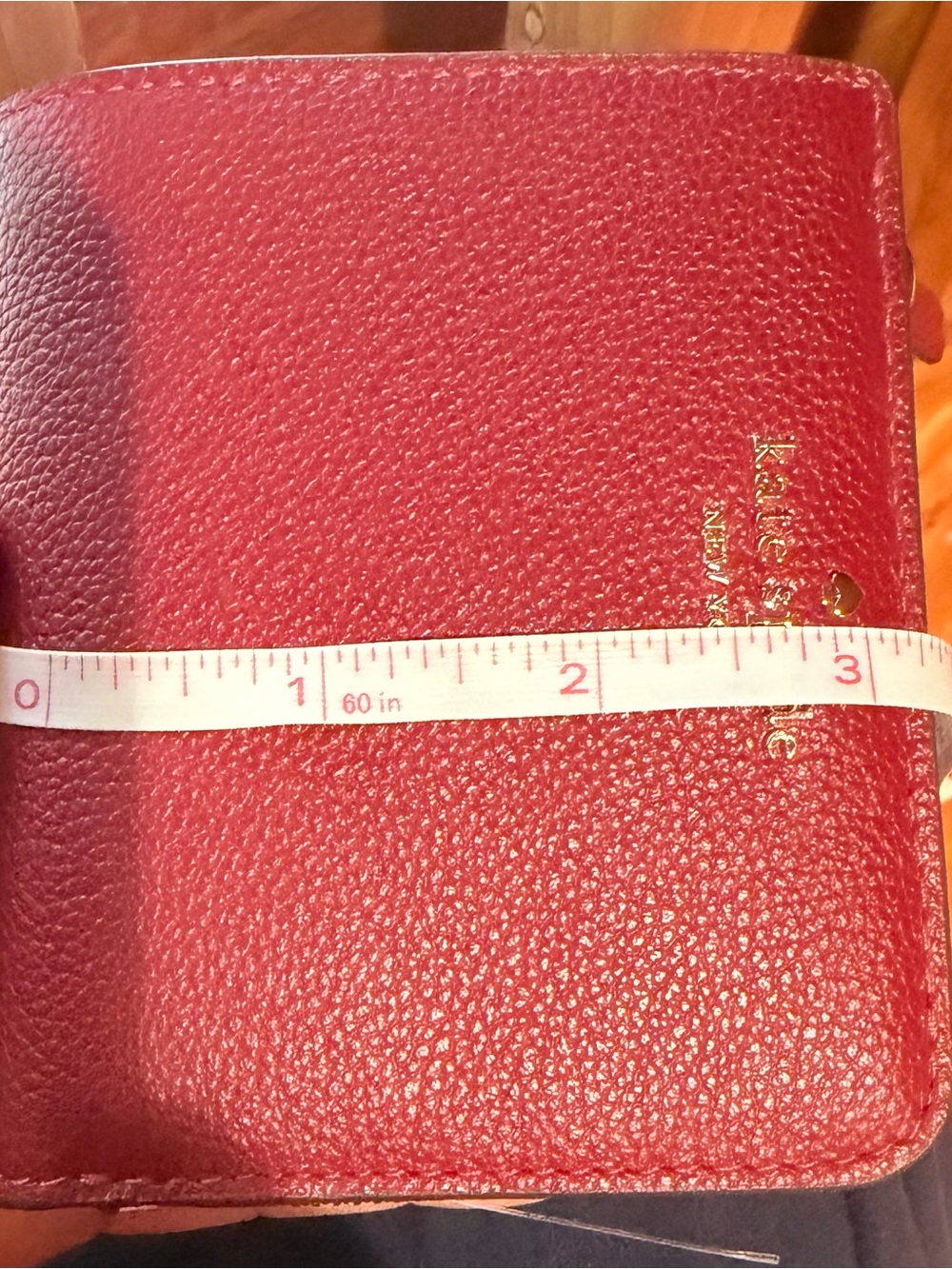 kate spade New York Wine Textured Leather Zip Wallet - Picture 4 of 6